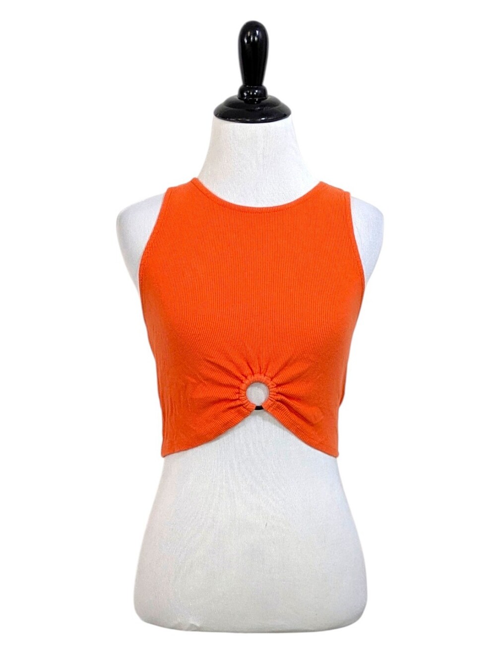 Wild Fable Ribbed Orange Crop Top - Size Medium Womens